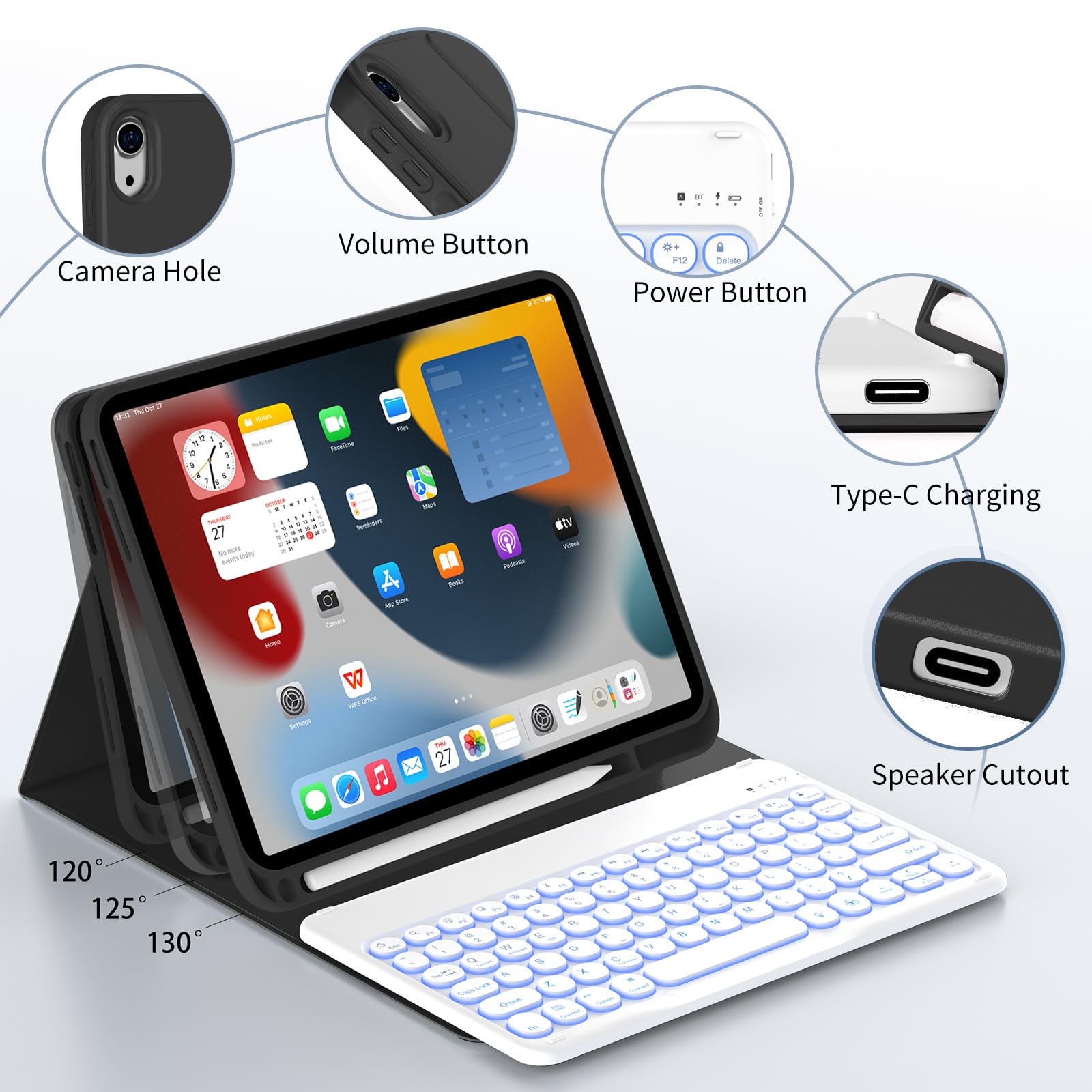 Apple Pencil Logitech Combo Touch For IPad Air 3rd Gen And